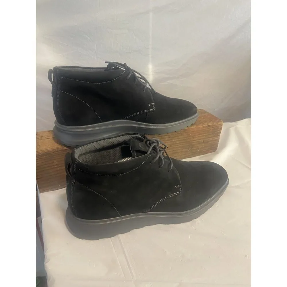 Men's Ecco Black Suede Hybrid Chukka Boots Black-Size 9-9.5-NWOT- Never Worn‎